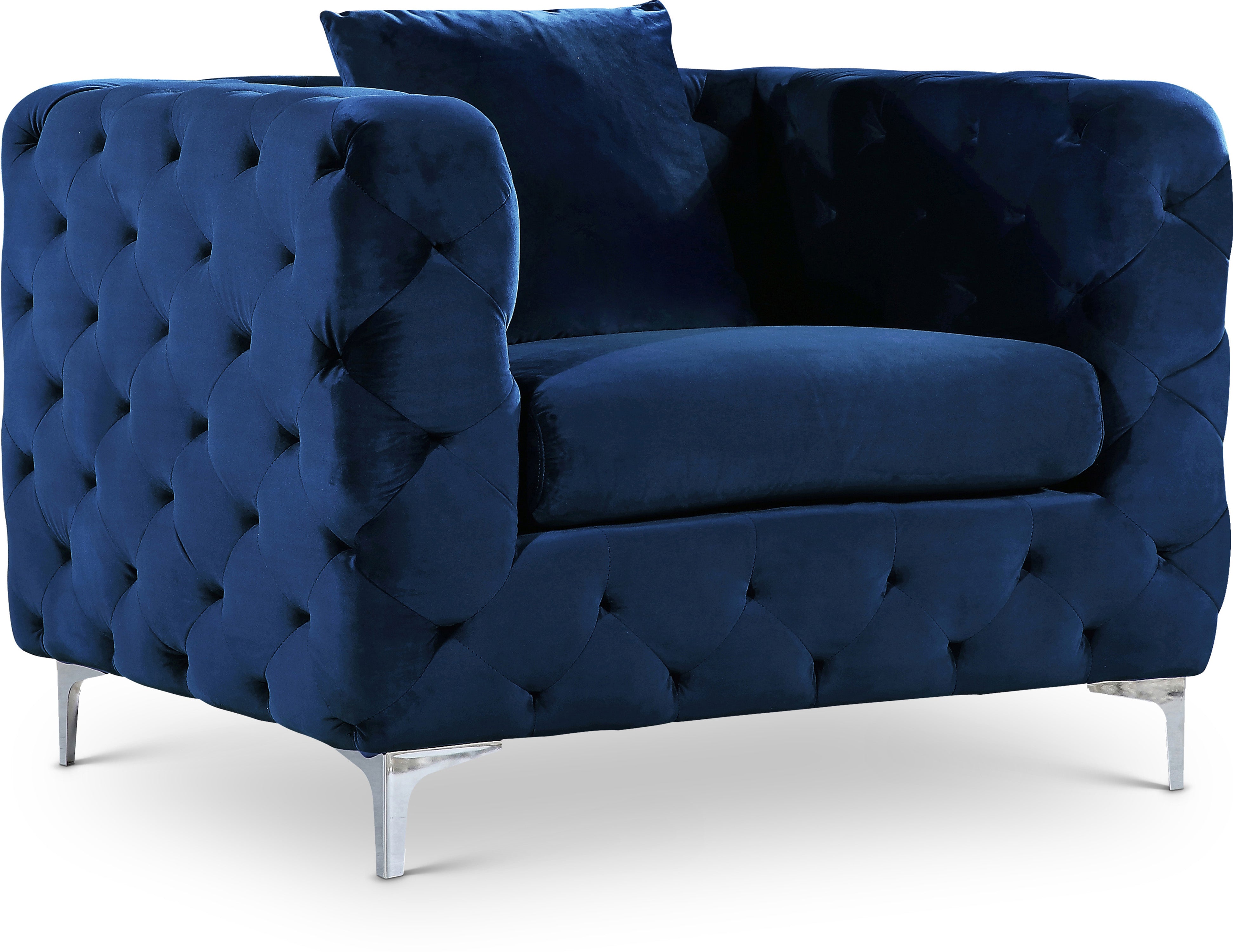 Scarlett Navy Velvet Chair