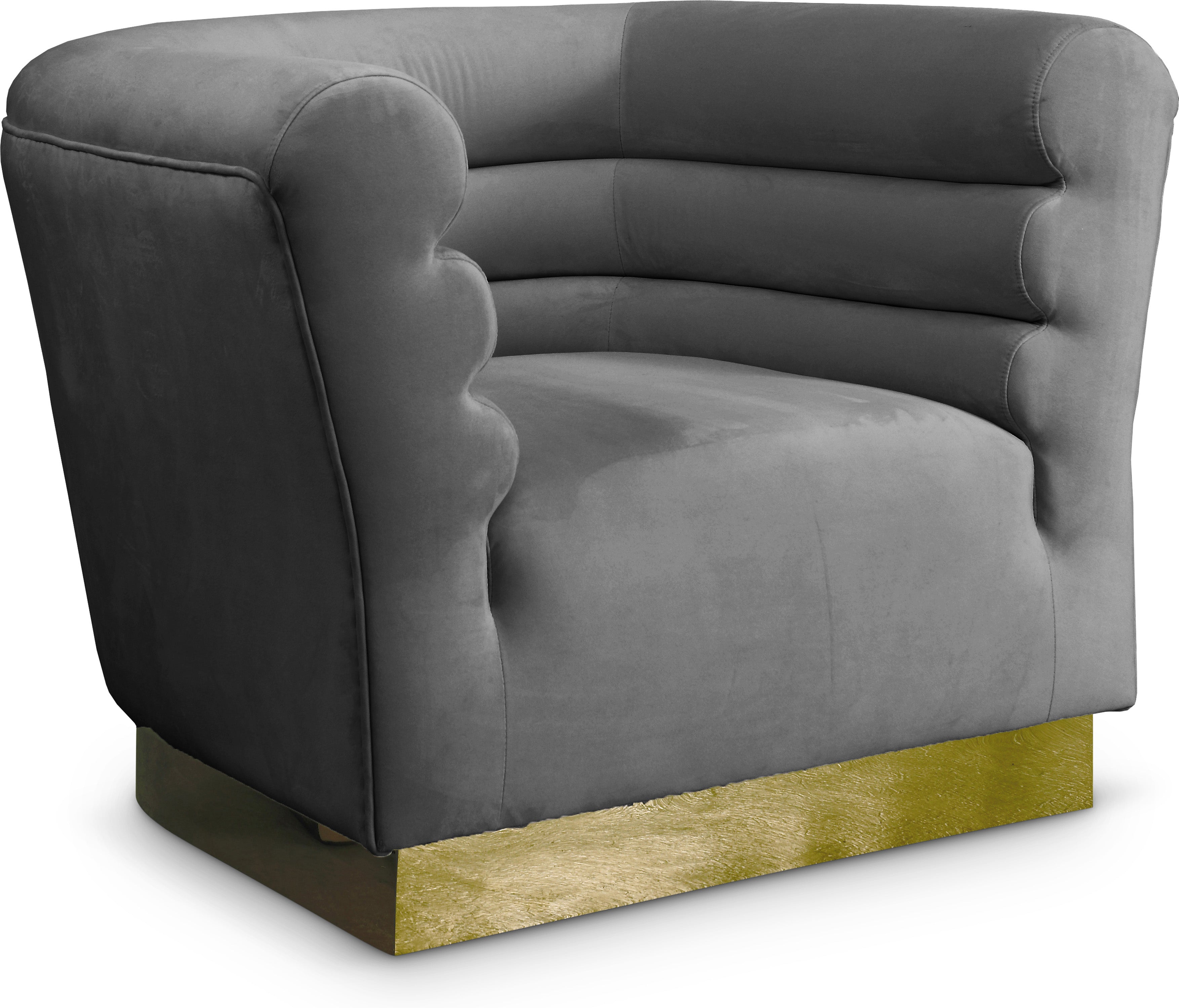 Bellini Grey Velvet Chair