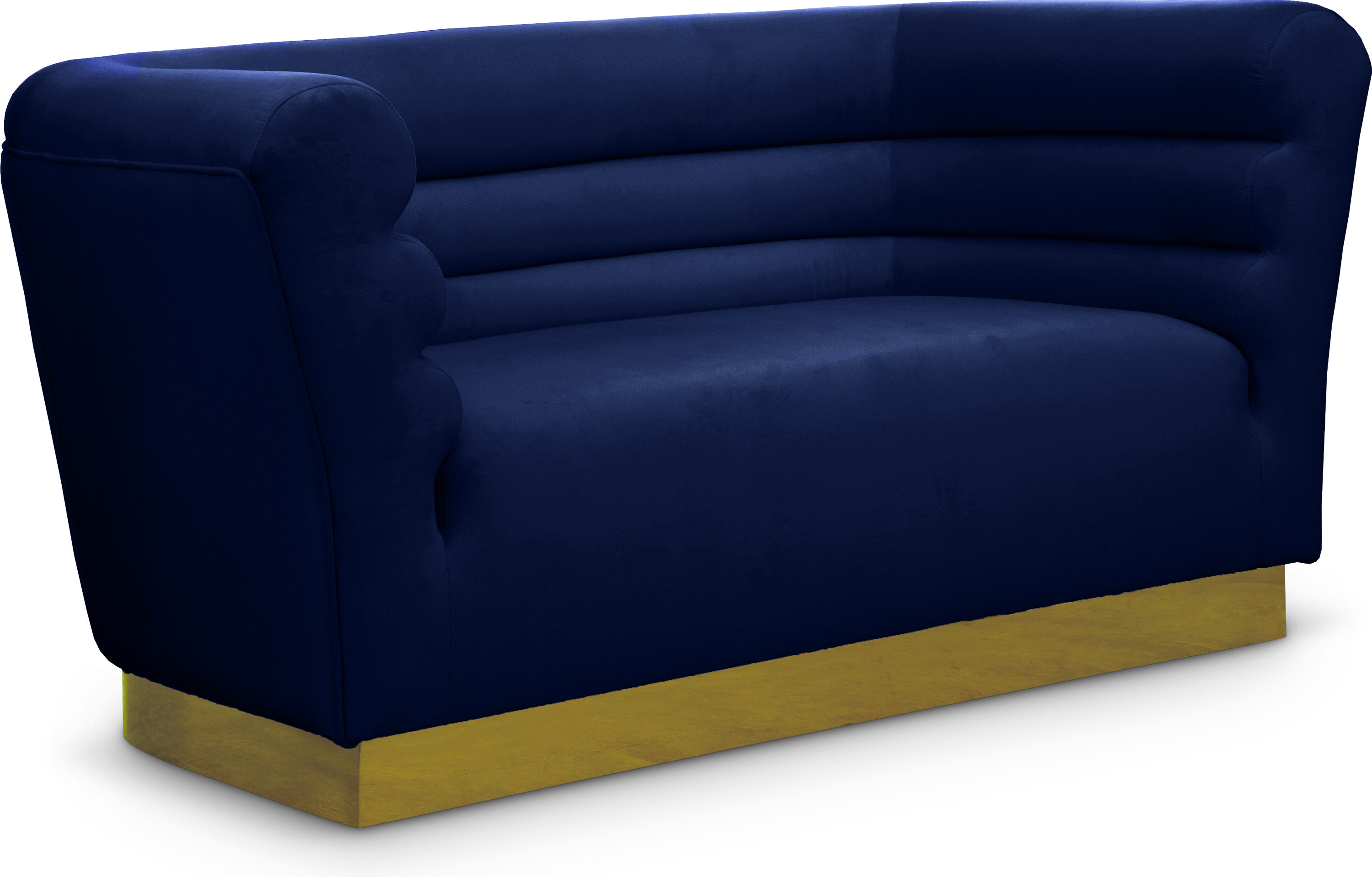 Bellini Navy Velvet Loveseat