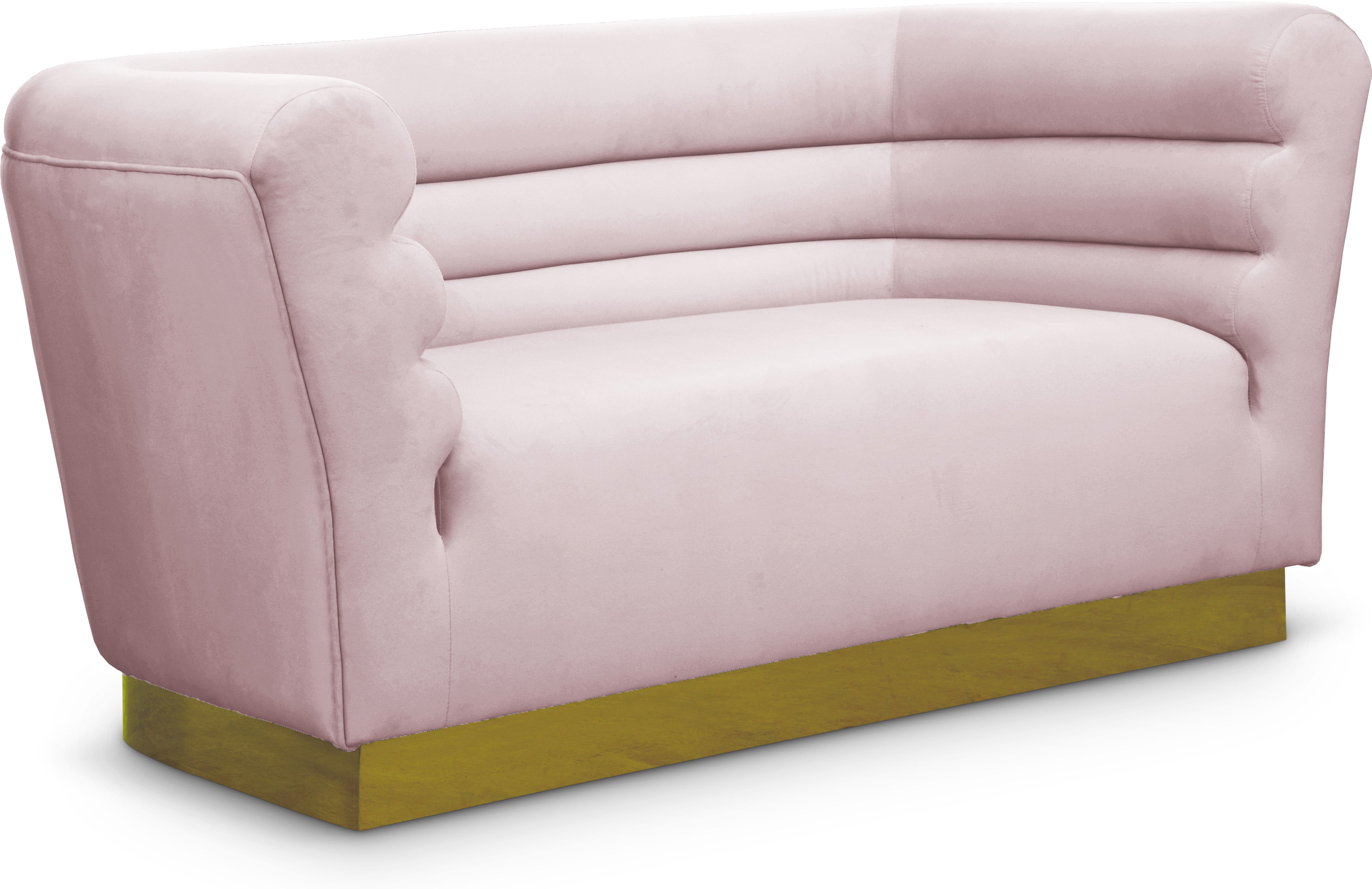 Bellini Pink Velvet Loveseat