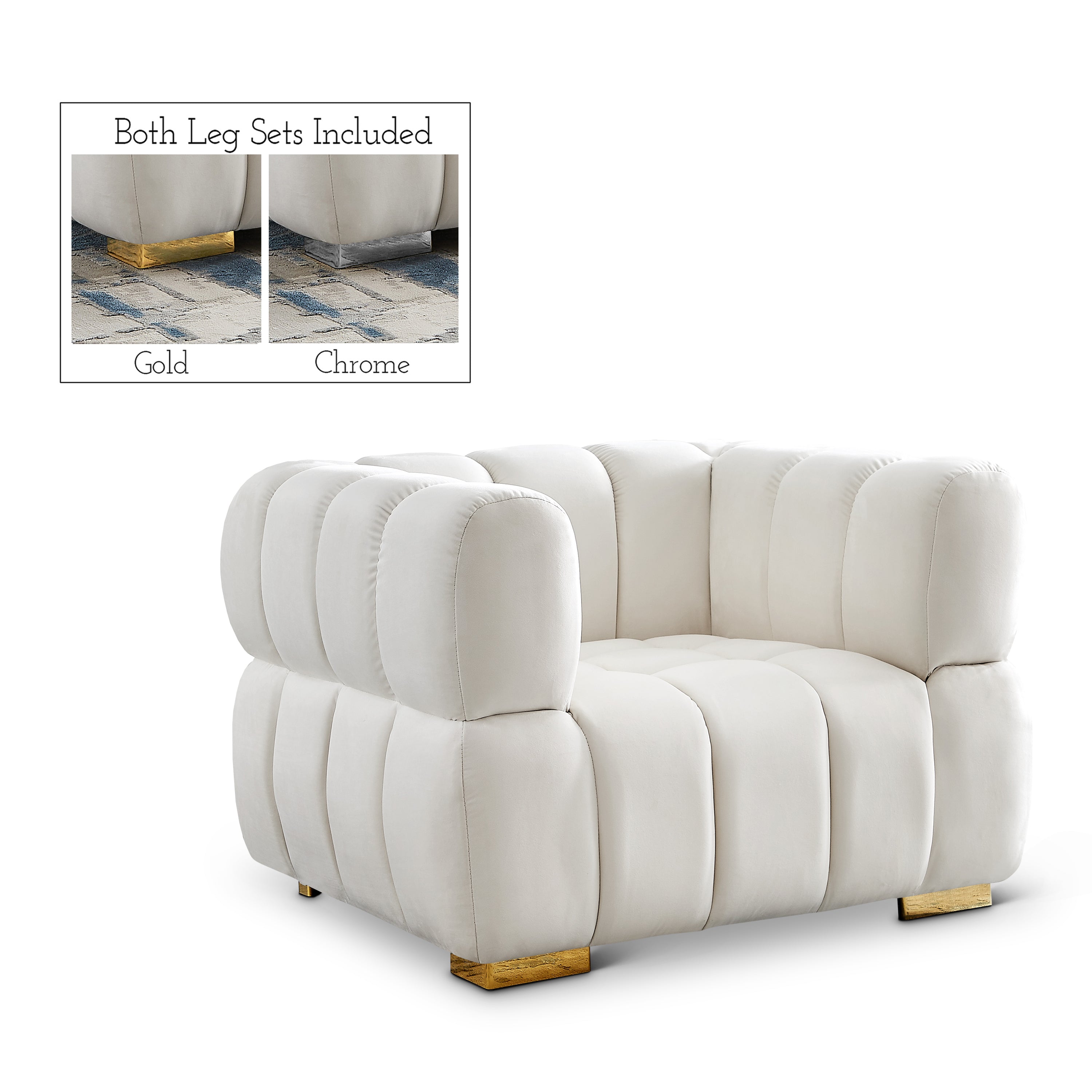 Gwen Cream Velvet Chair