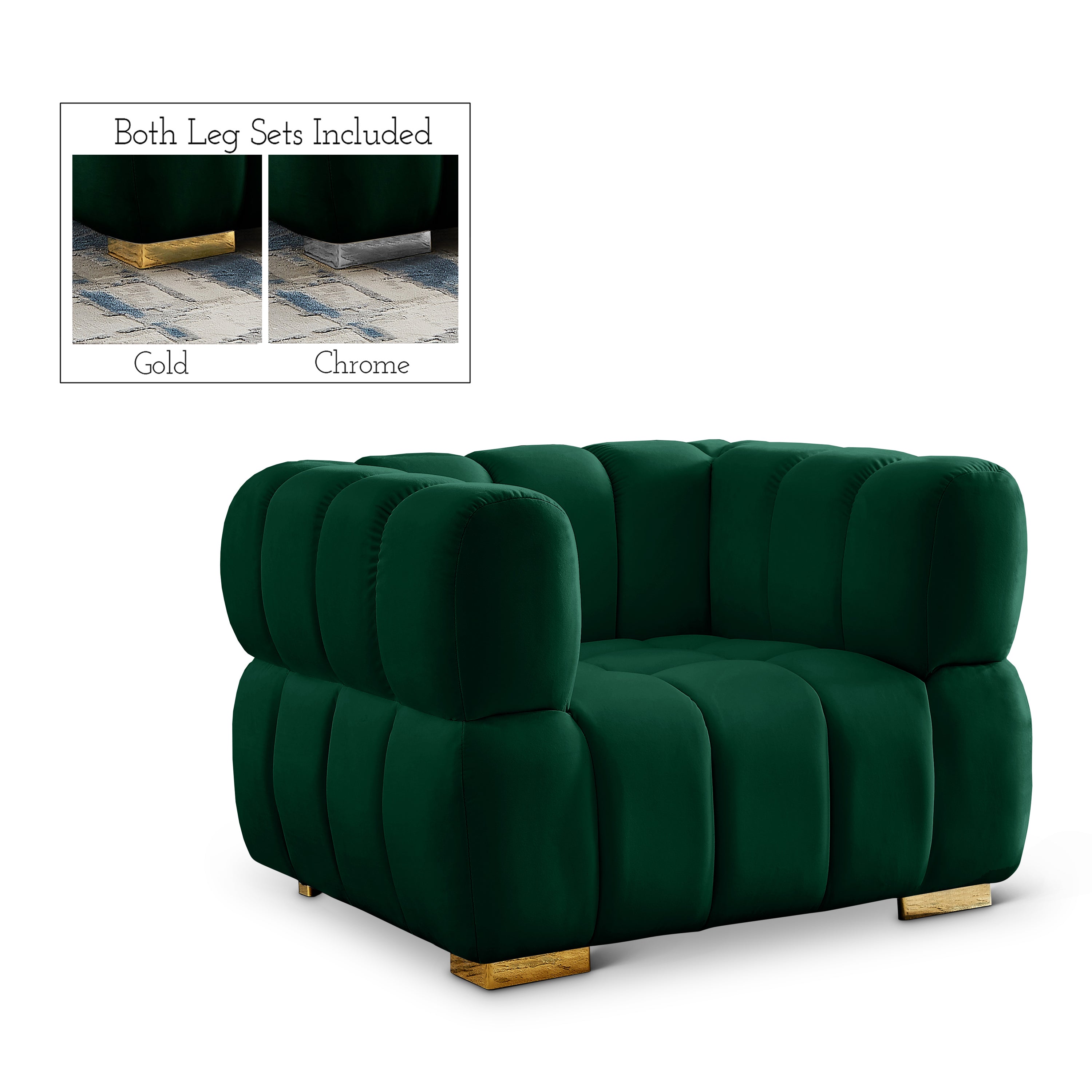 Gwen Green Velvet Chair