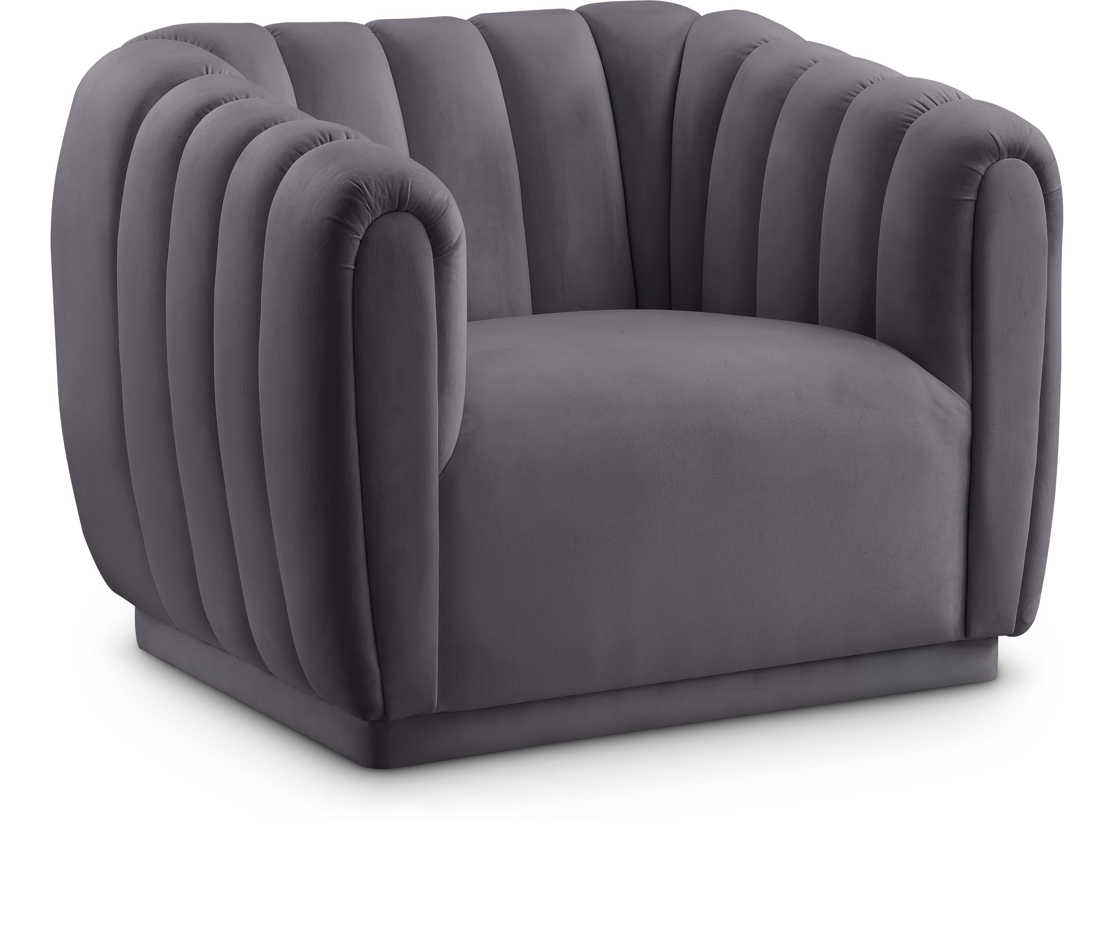 Dixie Grey Velvet Chair