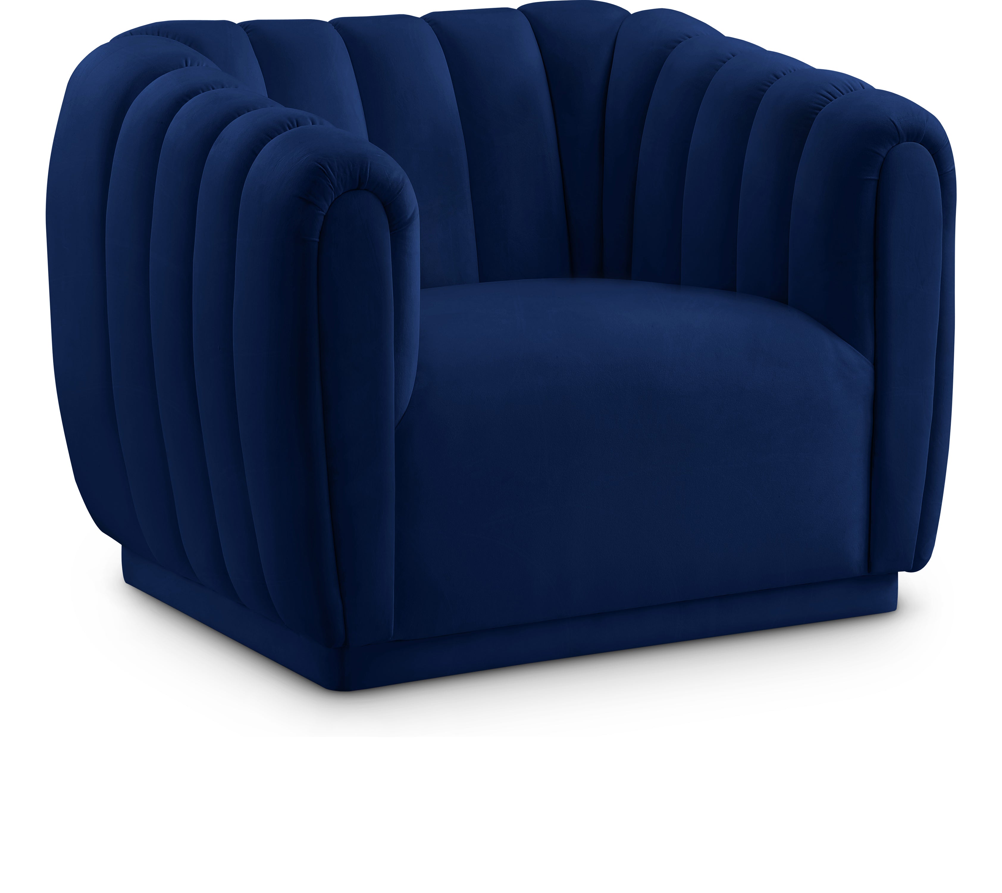 Dixie Navy Velvet Chair