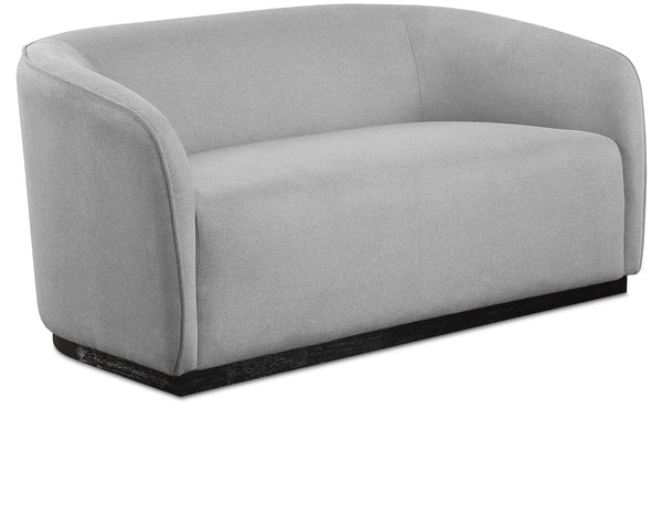 Mylah Grey Polyester Fabric Loveseat