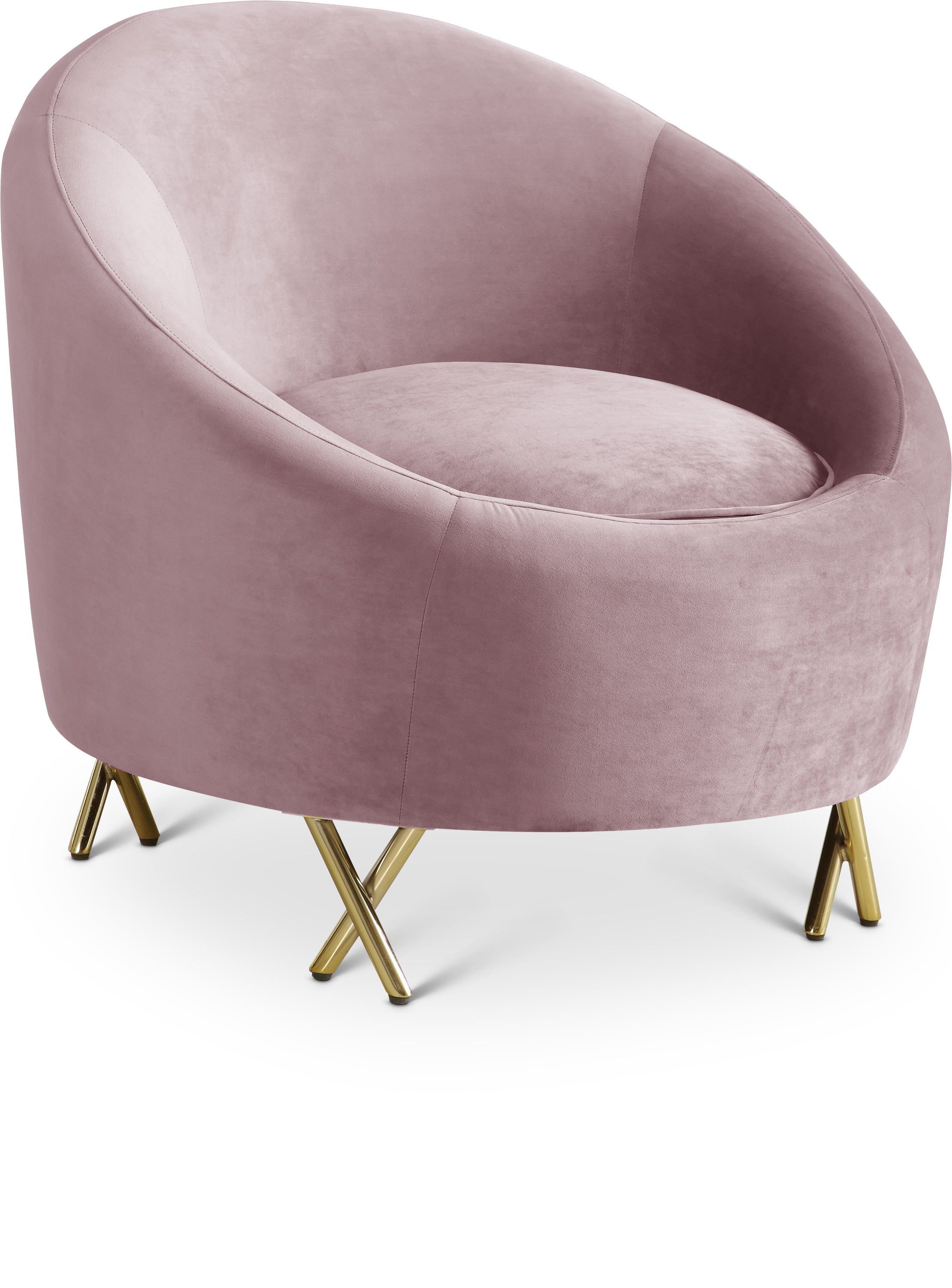 Serpentine Pink Velvet Chair