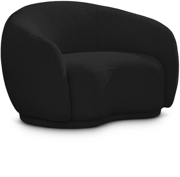 Hyde Black Boucle Fabric Chair