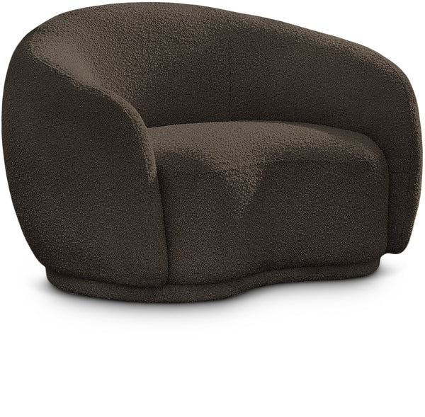 Hyde Brown Boucle Fabric Chair