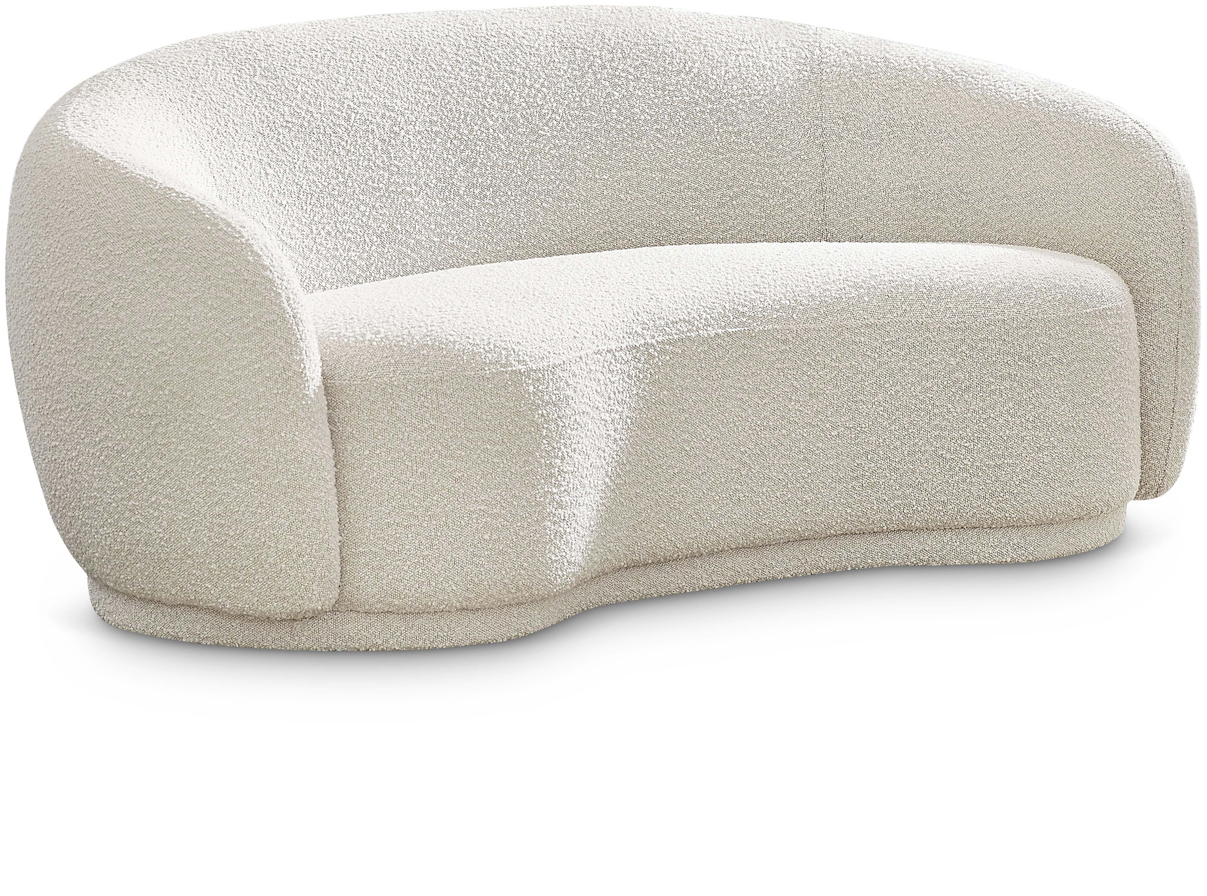 Hyde Cream Boucle Fabric Loveseat