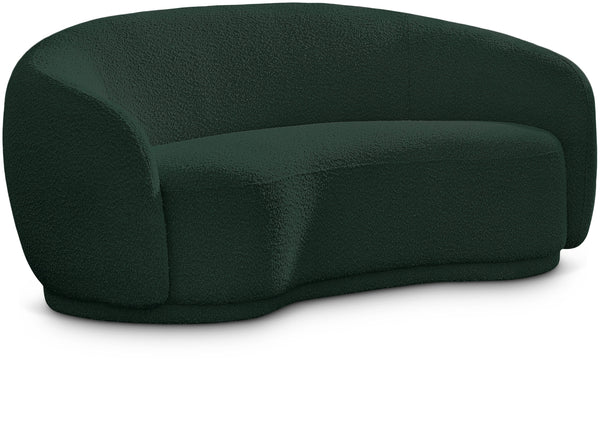 Hyde Green Boucle Fabric Loveseat