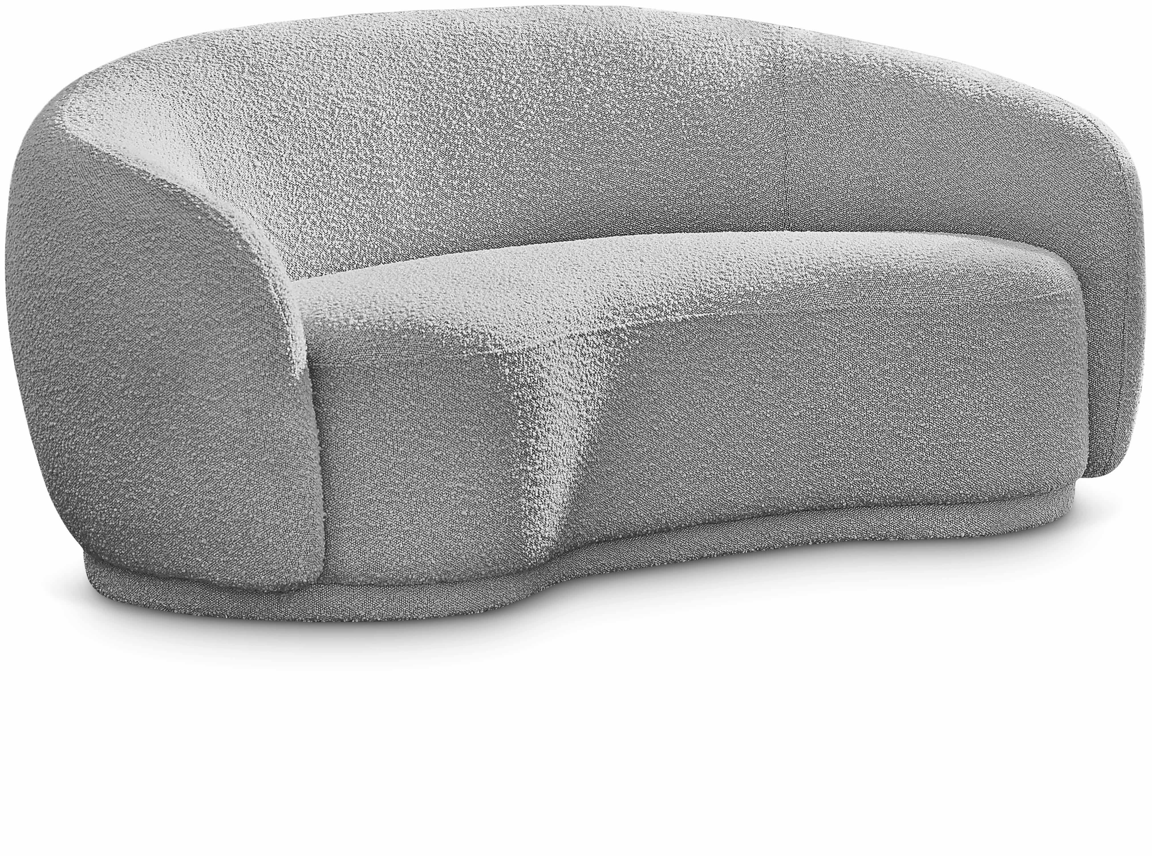 Hyde Grey Boucle Fabric Loveseat