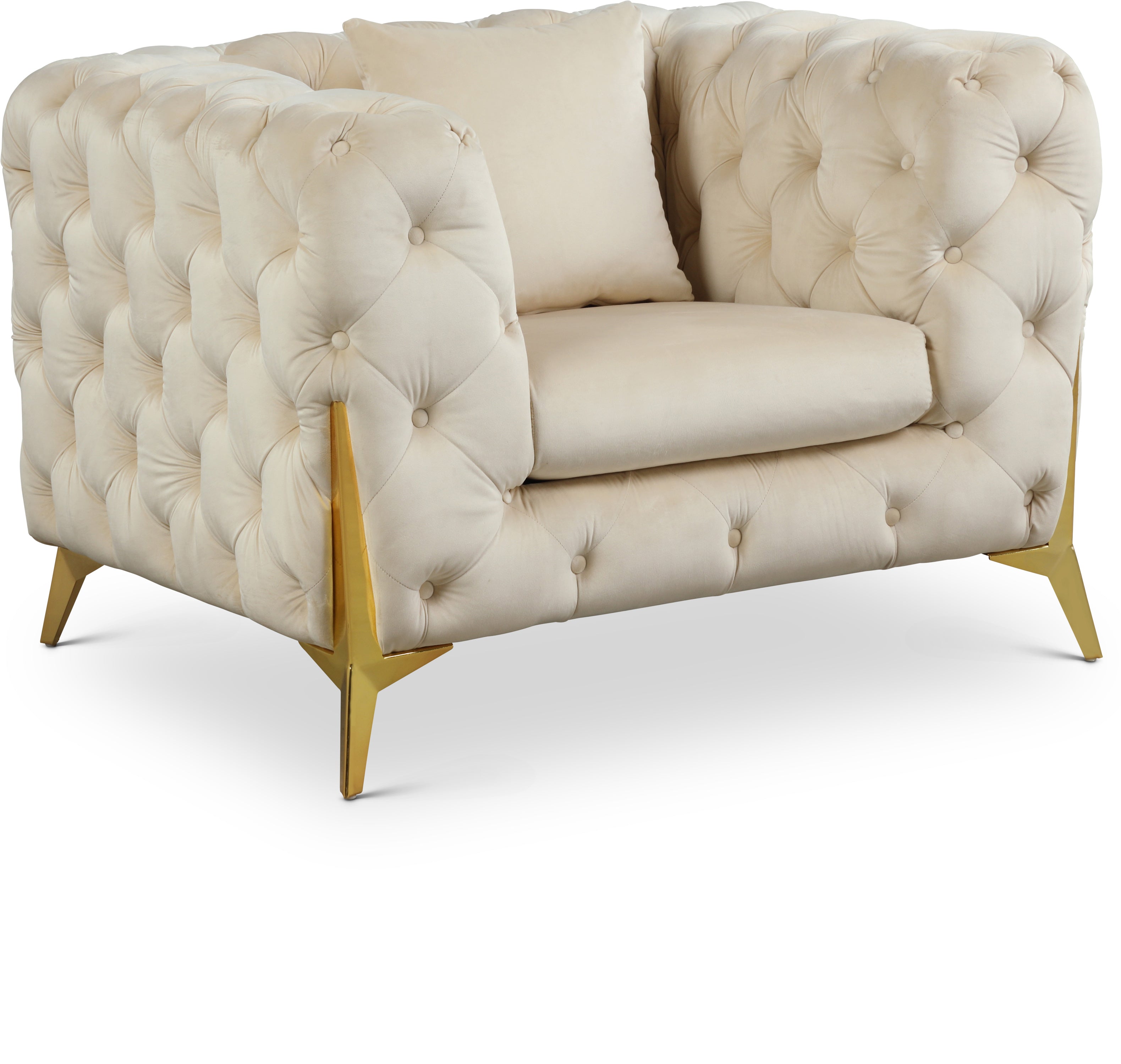 Kingdom Cream Velvet Chair