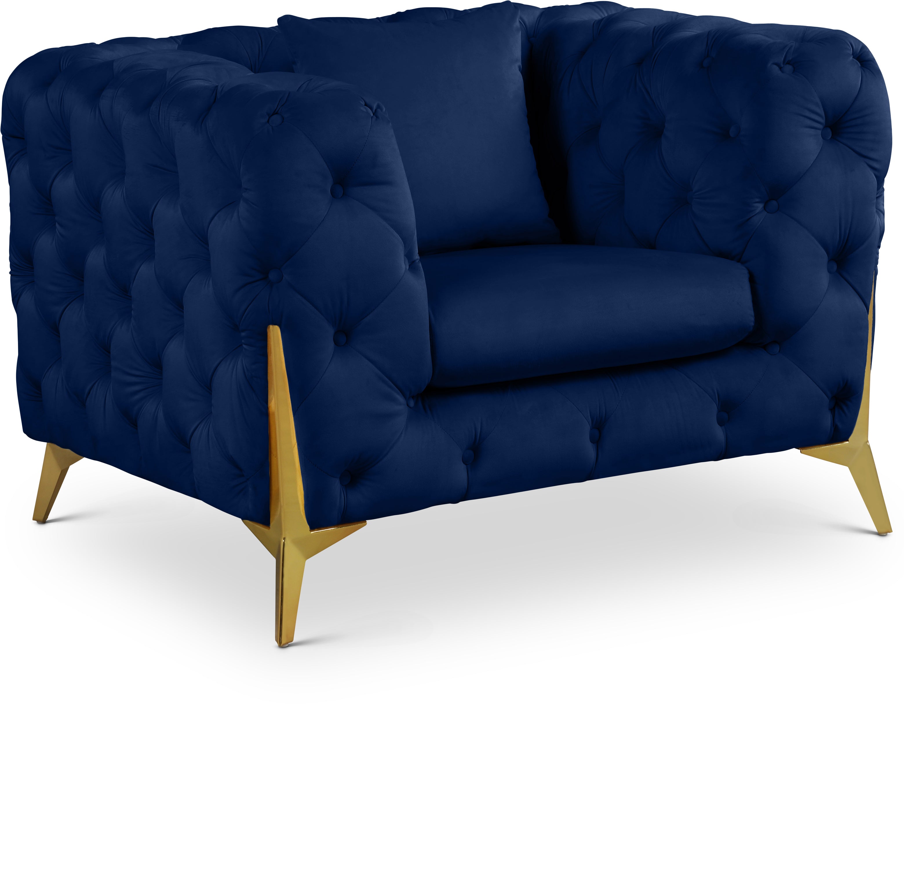 Kingdom Navy Velvet Chair