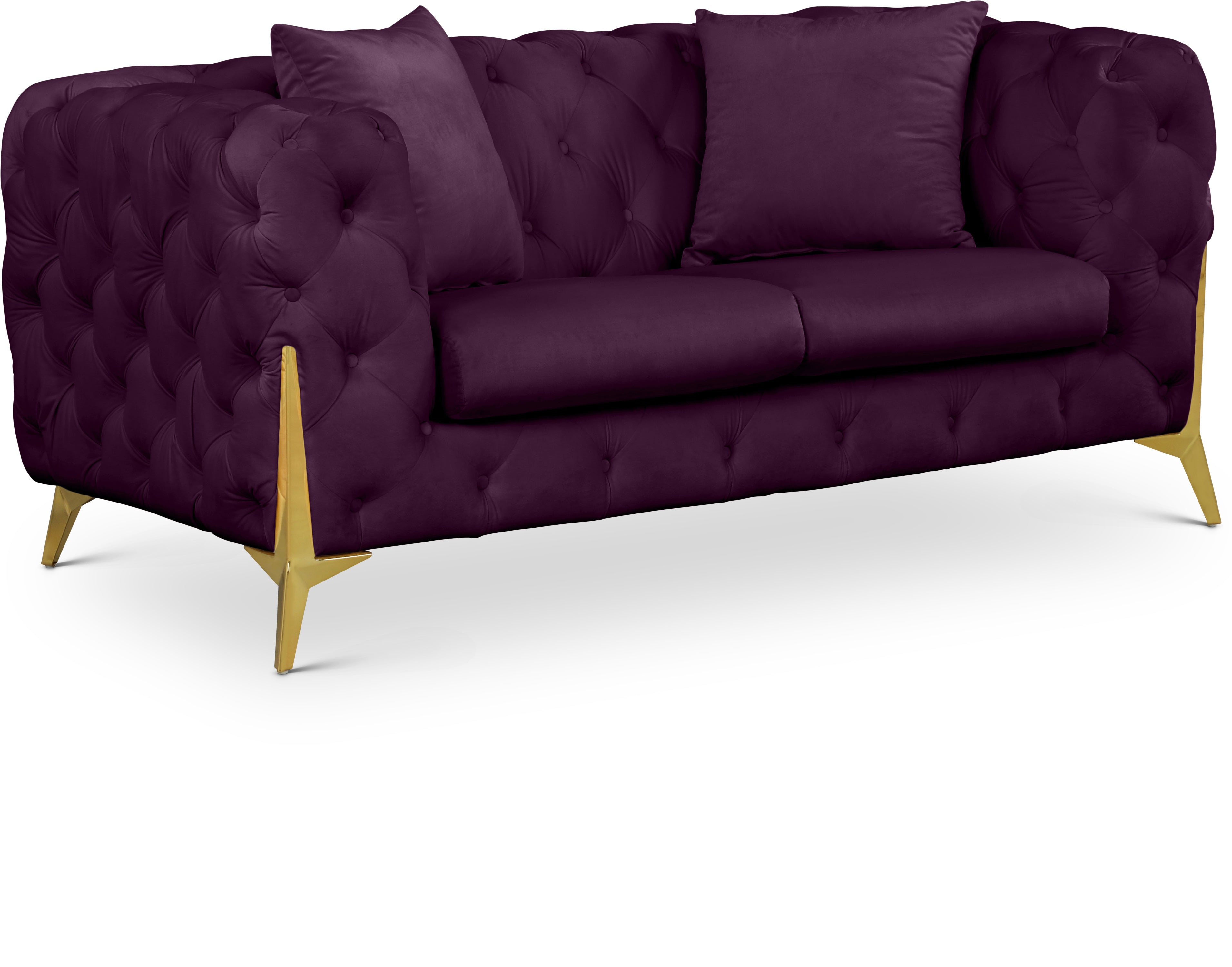 Kingdom Purple Velvet Loveseat