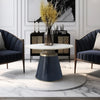 Marble Top, 17"h Nebular Coffee Table, Blue 2boxes