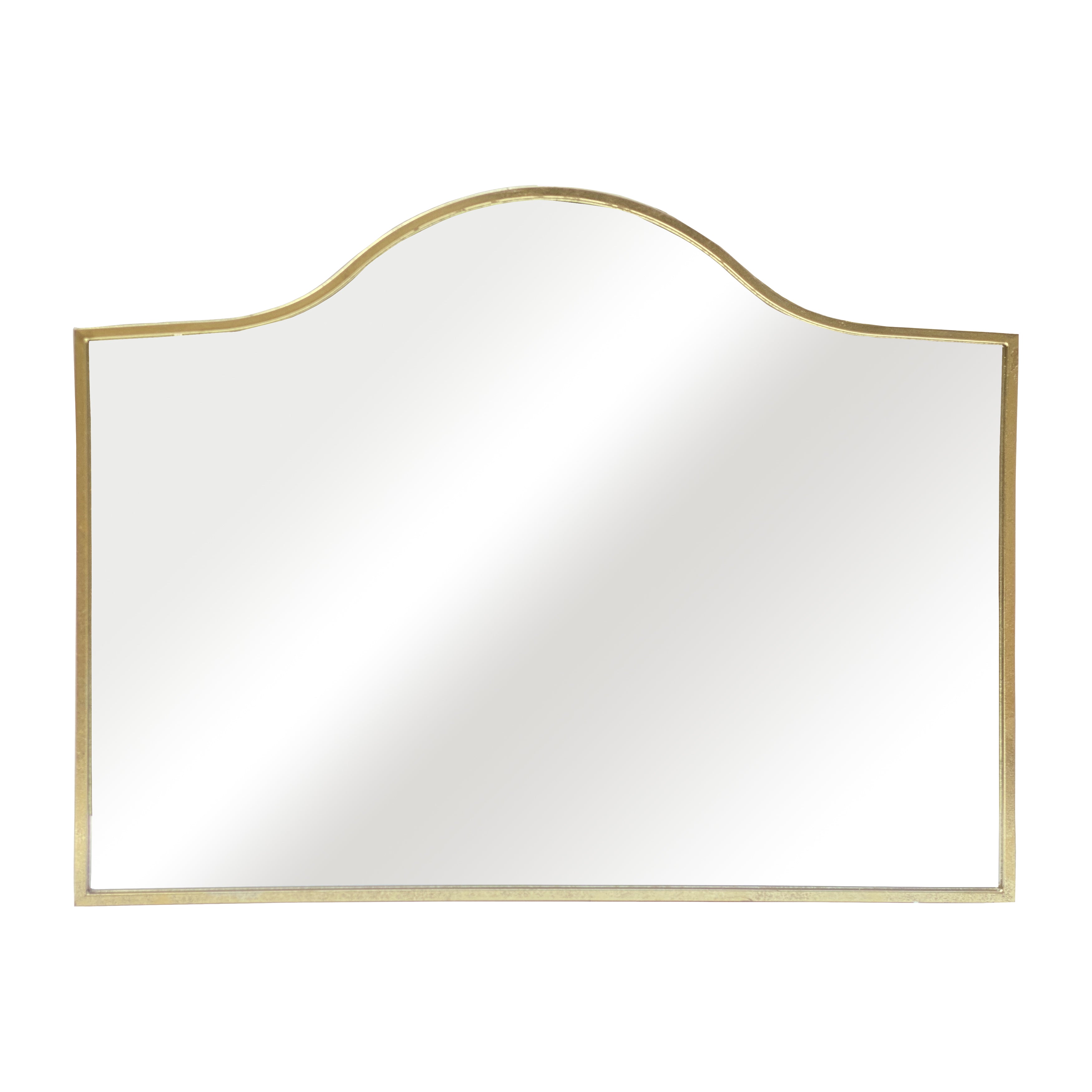 Metal, 39x30 Arch Mirror, Gold