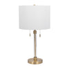 Glass 27" Chain Pull Table Lamp, Gold