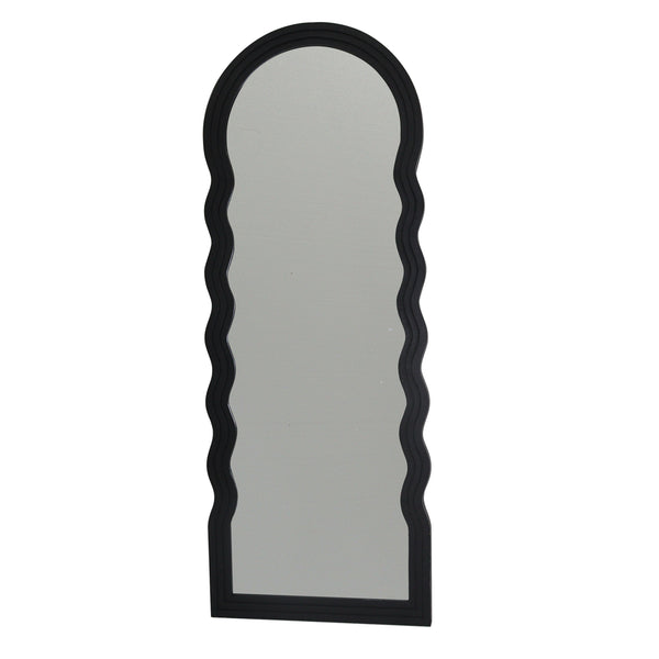 24x64 Layered Curvy Leaner Mirror, Black