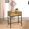 Stephie 1-drawer Rectangular End Table Honey Brown