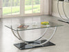 Danville U-shaped Coffee Table Chrome