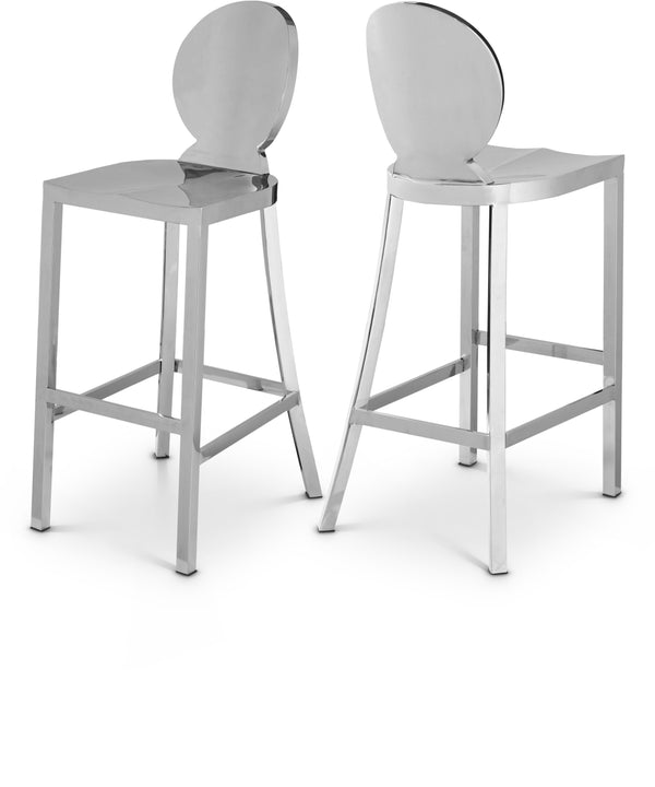 Maddox Chrome Stainless Steel Stool