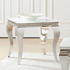 Luna Square End Table White and Chrome