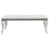 Luna Rectangle Coffee Table White and Chrome