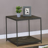 Beckley Chevron End Table Rustic Grey Herringbone