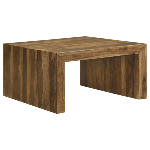 Odilia Square Solid Wood Coffee Table Auburn