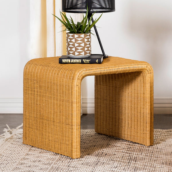 Juanita Square Rattan End Table Natural