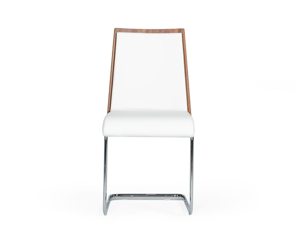 Morgan - Modern White & Walnut Dining Chair (Set of 2)