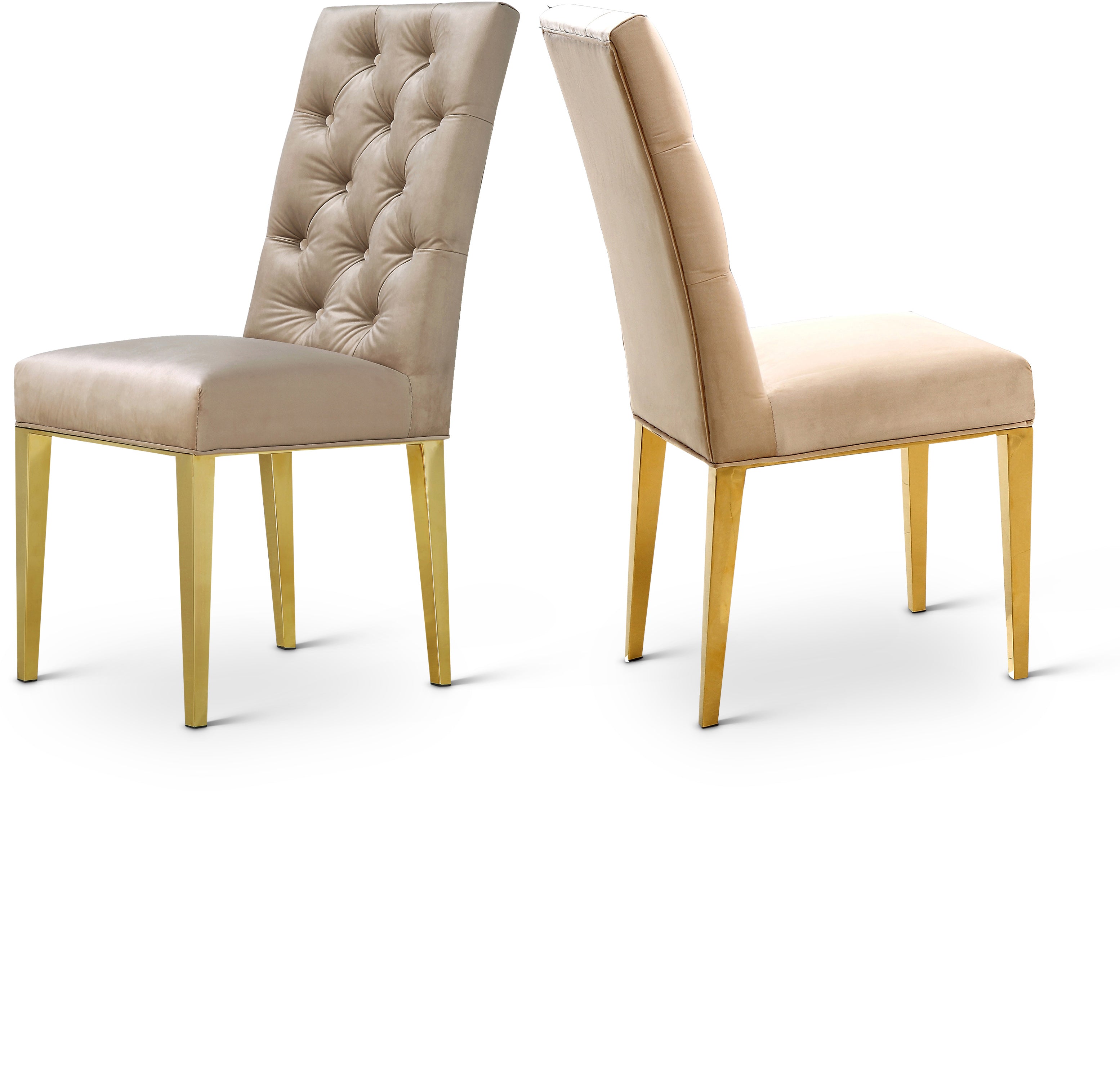 Capri Beige Velvet Dining Chair