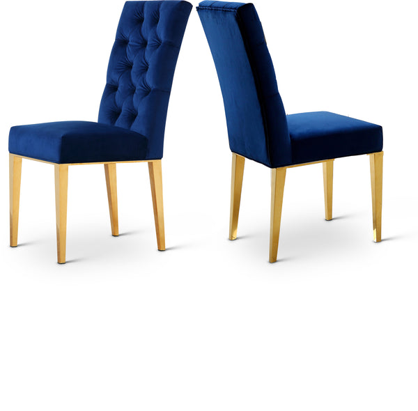 Capri Navy Velvet Dining Chair