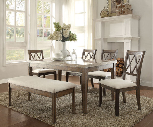 Claudia Dining Table W/Marble Top