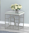 Dafina Geometric Frame Square End Table Chrome