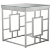 Dafina Geometric Frame Square End Table Chrome