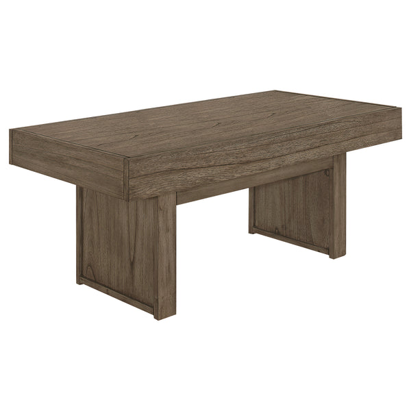 Owen Rectangle Coffee Table with Hidden Storage Wheat Brown