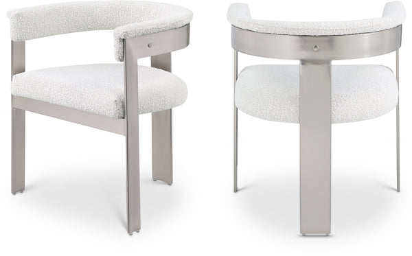 Romeo Cream Boucle Fabric Dining Chair