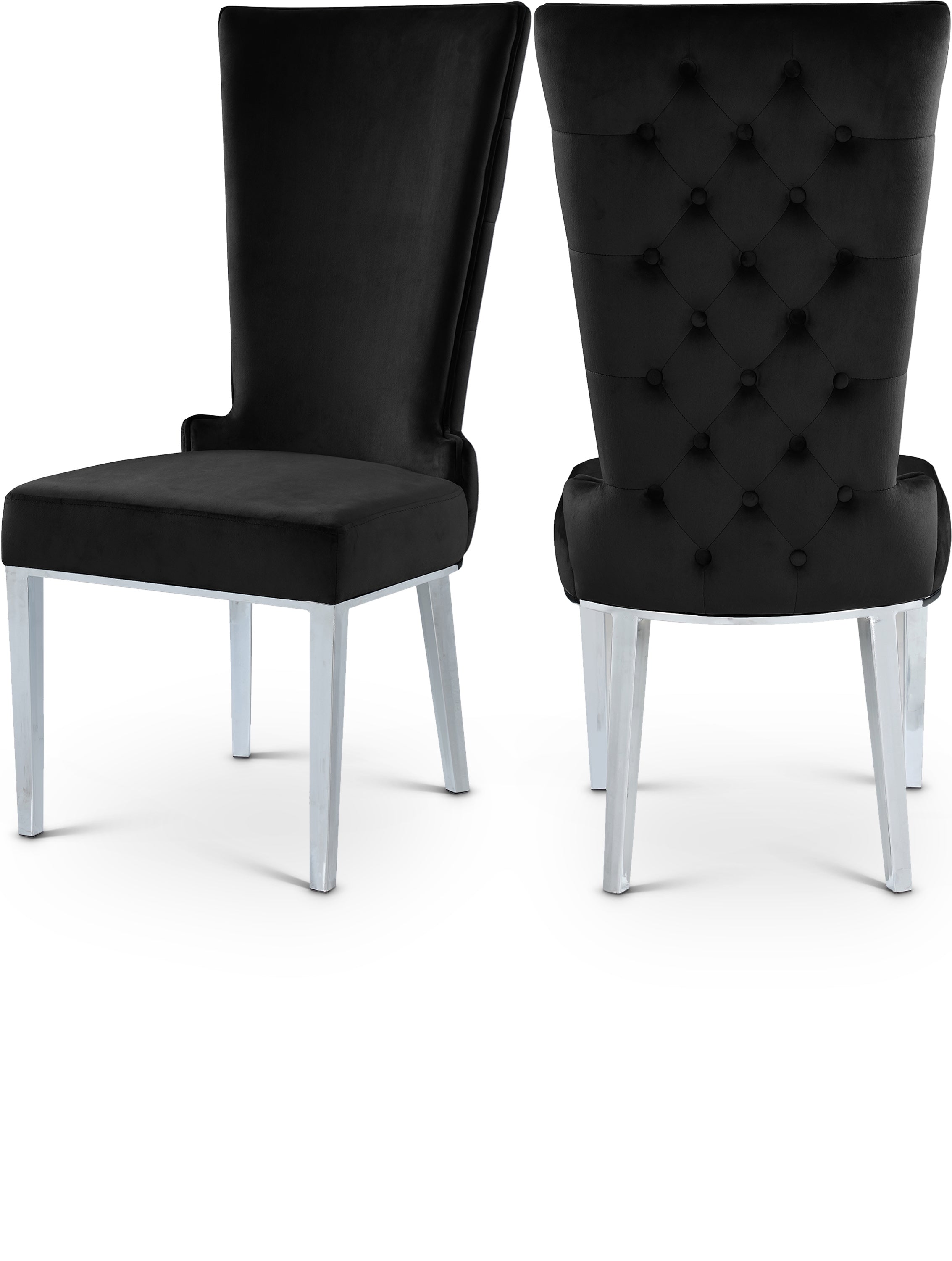 Serafina Black Velvet Dining Chair