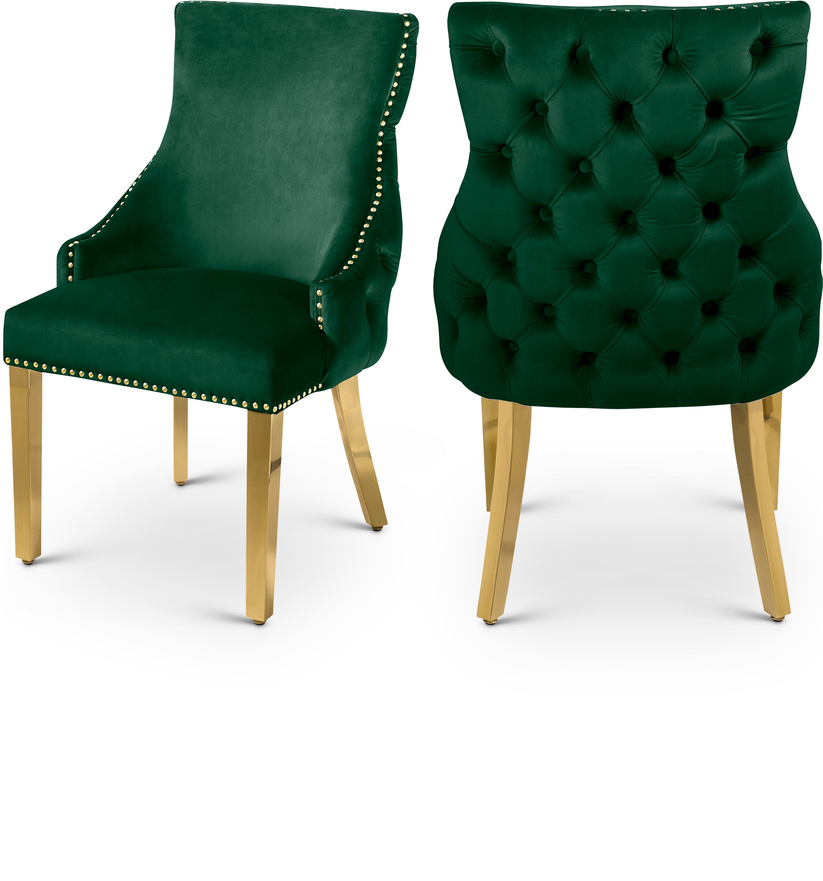 Tuft Green Velvet Dining Chair