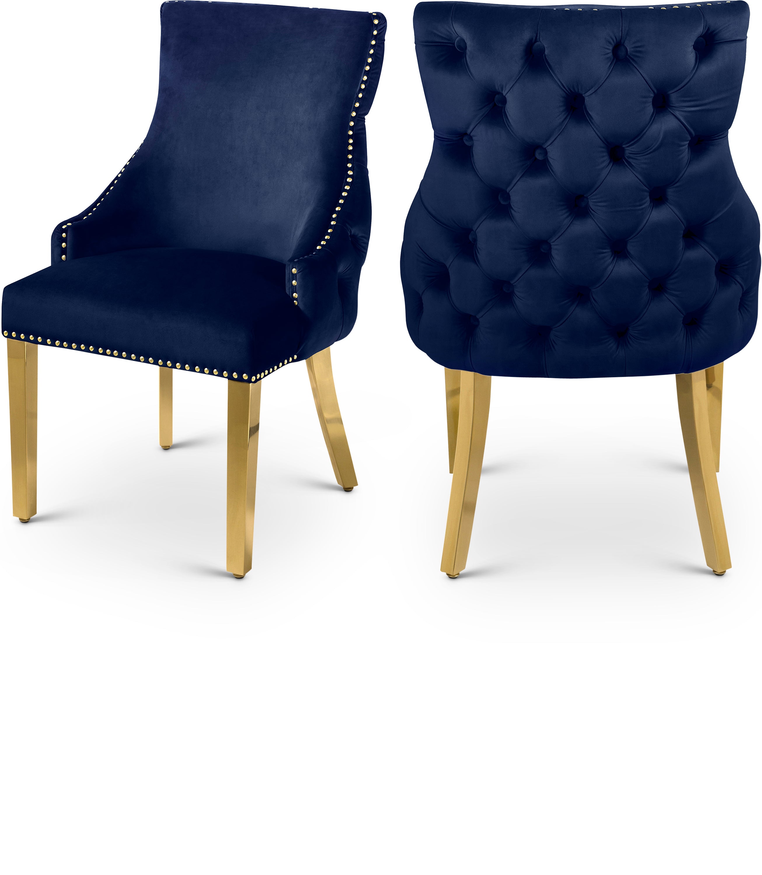 Tuft Navy Velvet Dining Chair