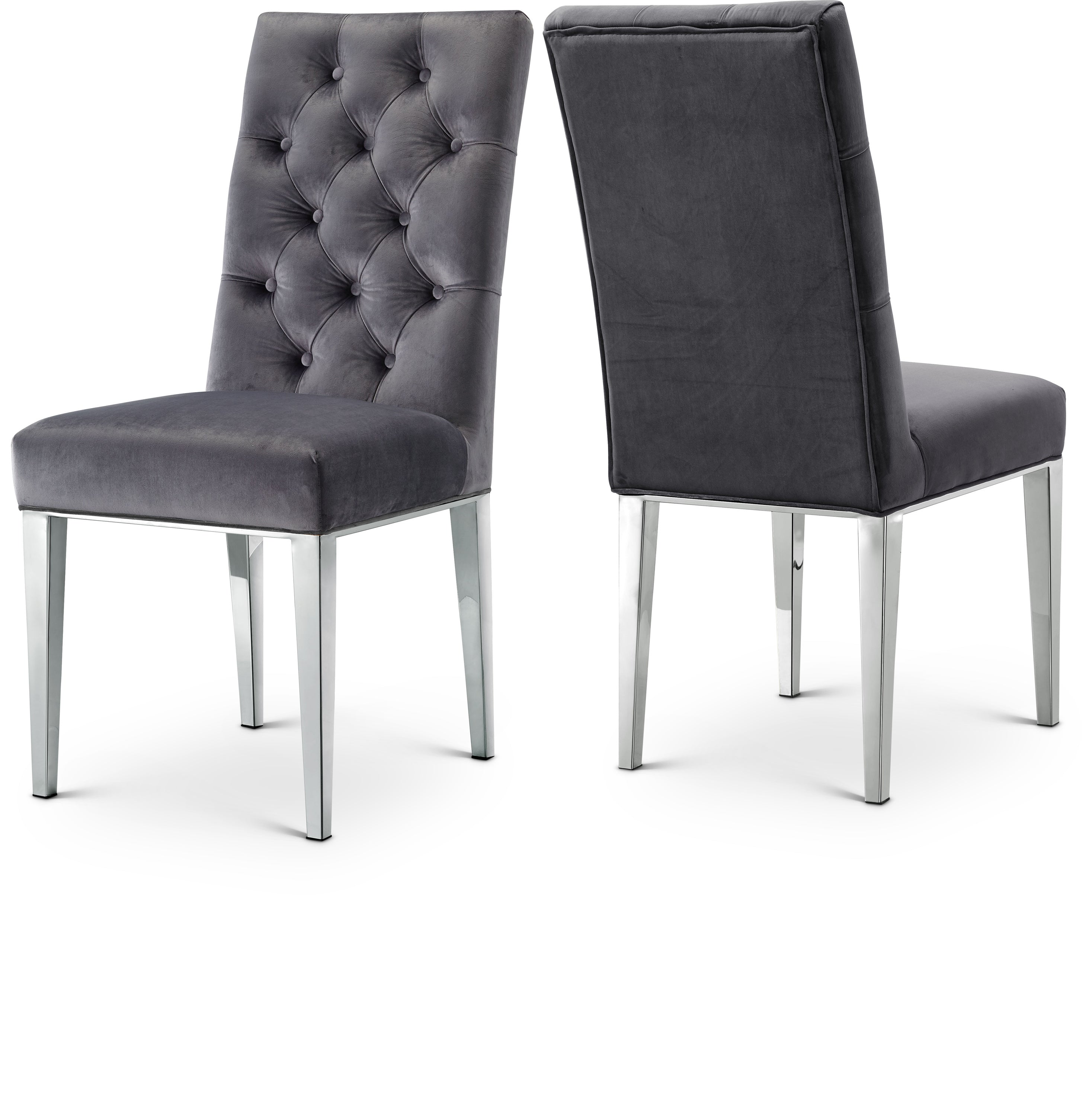 Juno Grey Velvet Dining Chair