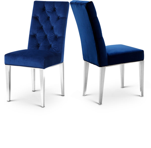 Juno Navy Velvet Dining Chair