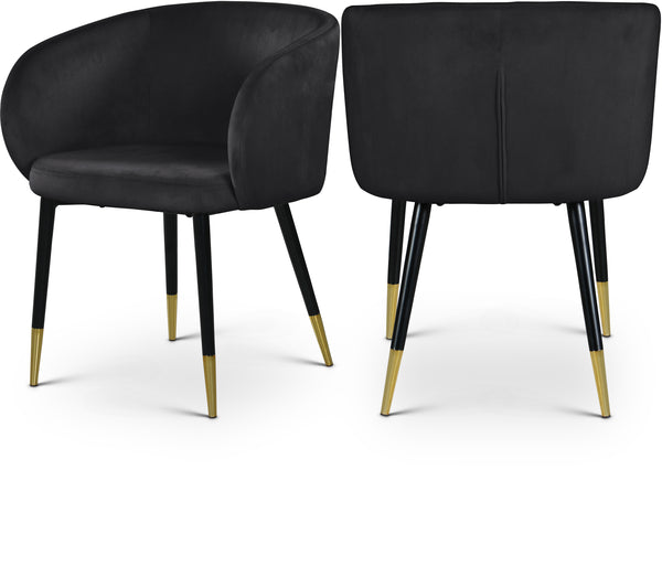 Louise Black Velvet Dining Chair