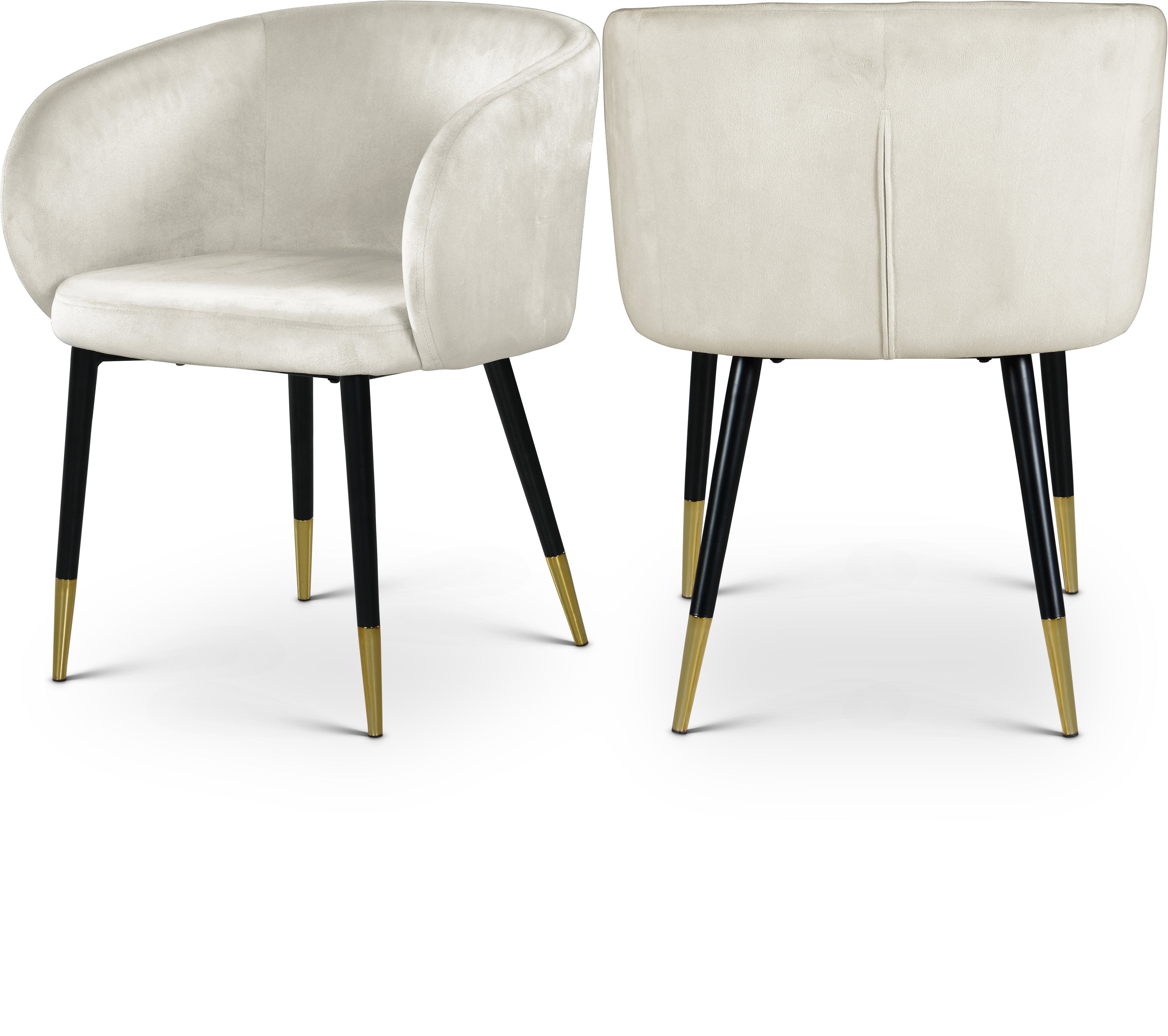 Louise Cream Velvet Dining Chair