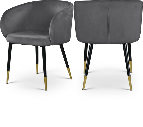 Louise Grey Velvet Dining Chair