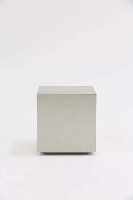 Modrest Anvil Modern Brushed Stainless Steel End Table