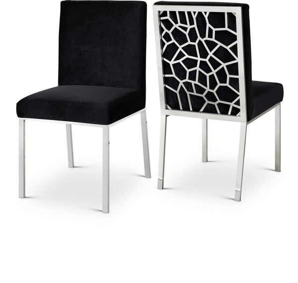 Opal Black Velvet Dining Chair