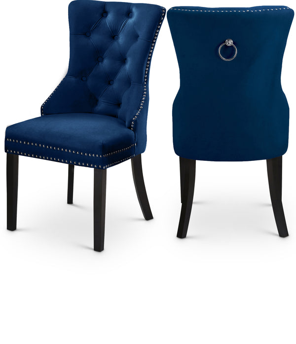 Nikki Navy Velvet Dining Chair