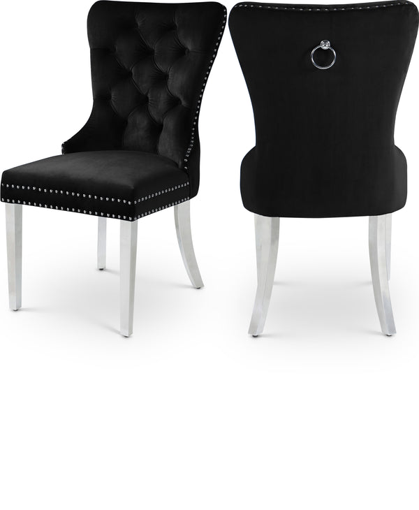 Carmen Black Velvet Dining Chair